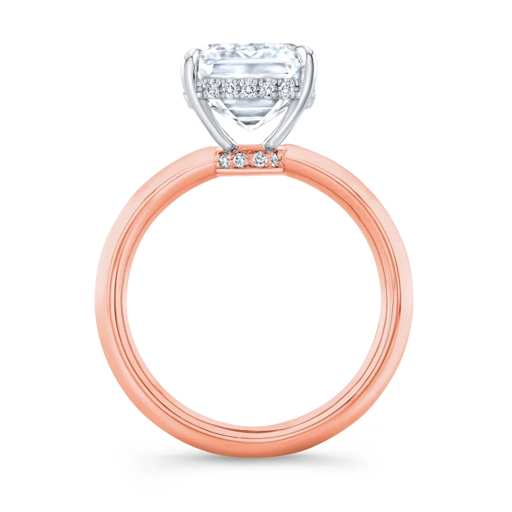 SOLITAIRE ENGAGEMENT RING HIDDEN HALO - Image 4