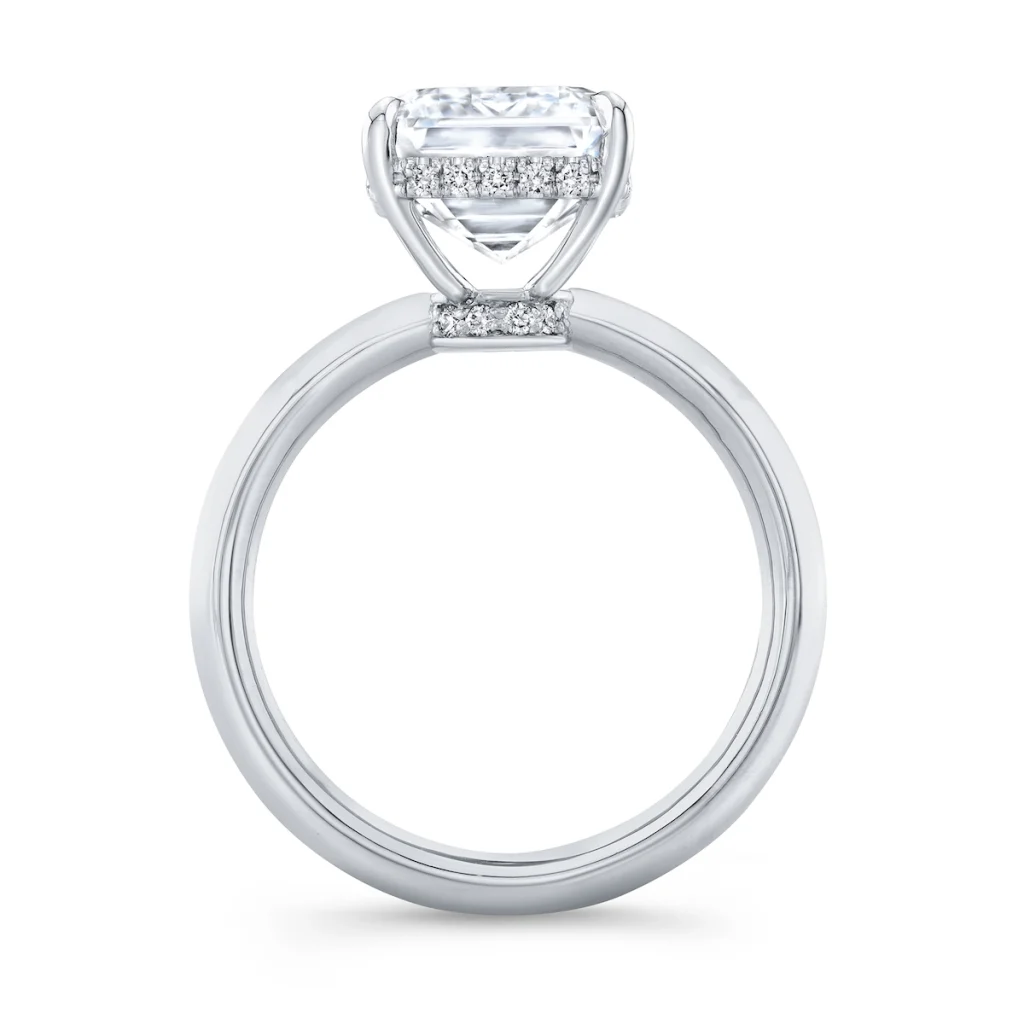SOLITAIRE ENGAGEMENT RING HIDDEN HALO - Image 2
